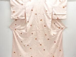 亀甲に草花模様小紋着物